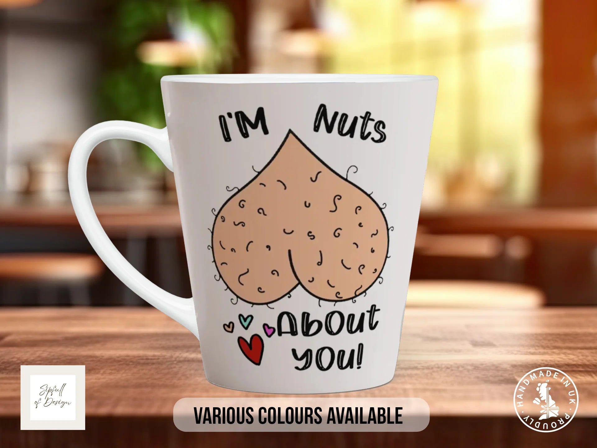 I'm Nuts About You Mug | Cheeky Valentine's Gift 12oz Latte