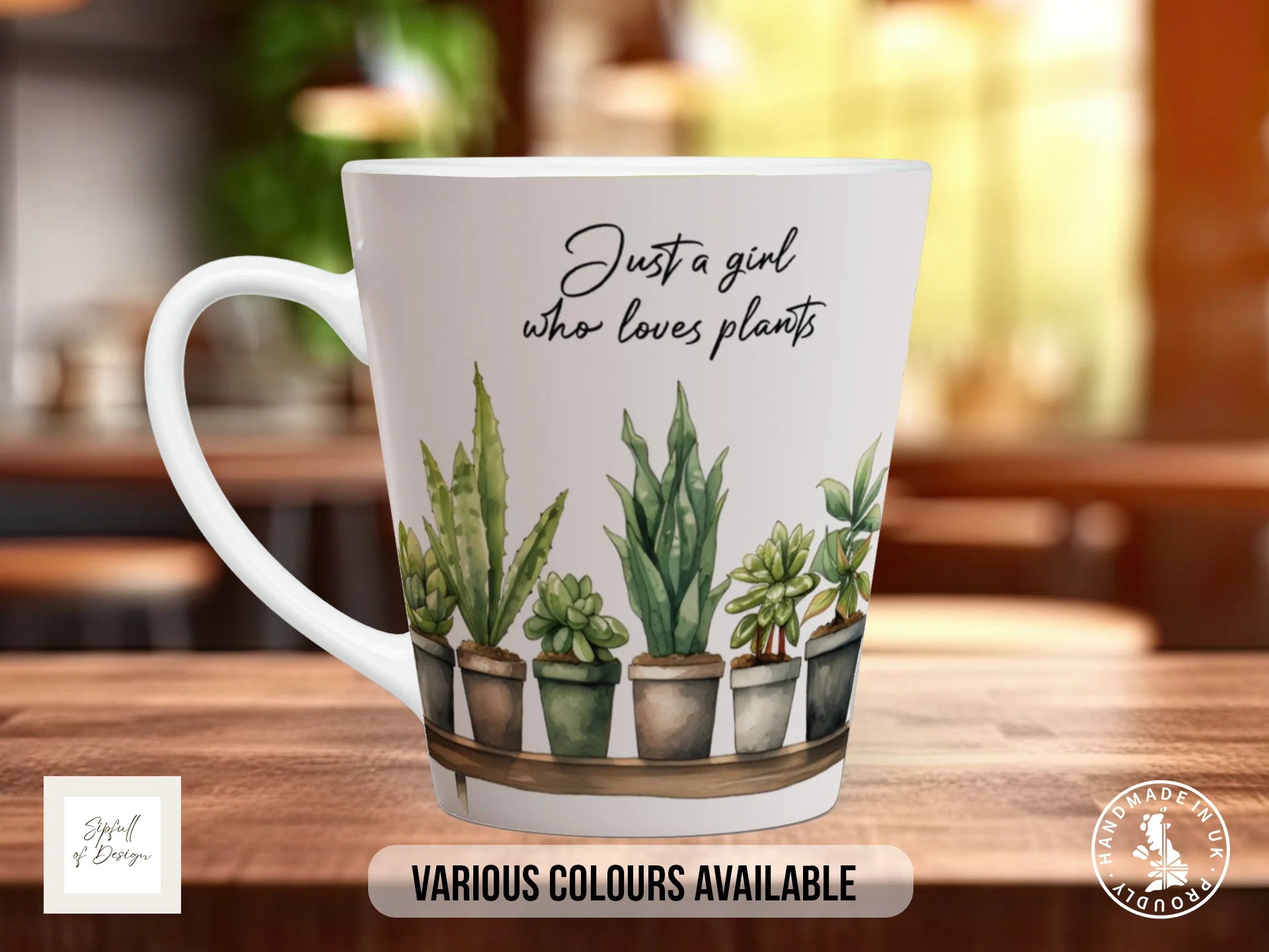 Just a Girl Who Loves Plants Mug | Plant Lover Gift 12oz Latte