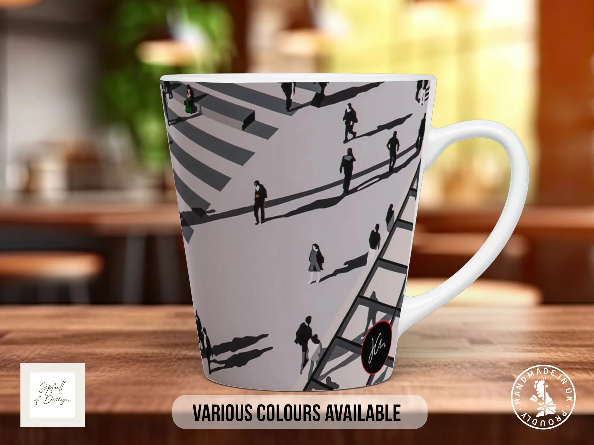 King's Cross People Mug | Joel Clark Signature Art 12oz Latte