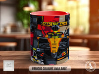 Lando Norris British GP Signature Mug – Joel Clark artwork, centre view