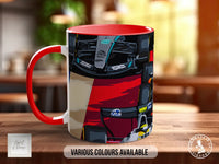Lando Norris British GP Signature Mug – Joel Clark artwork, left view