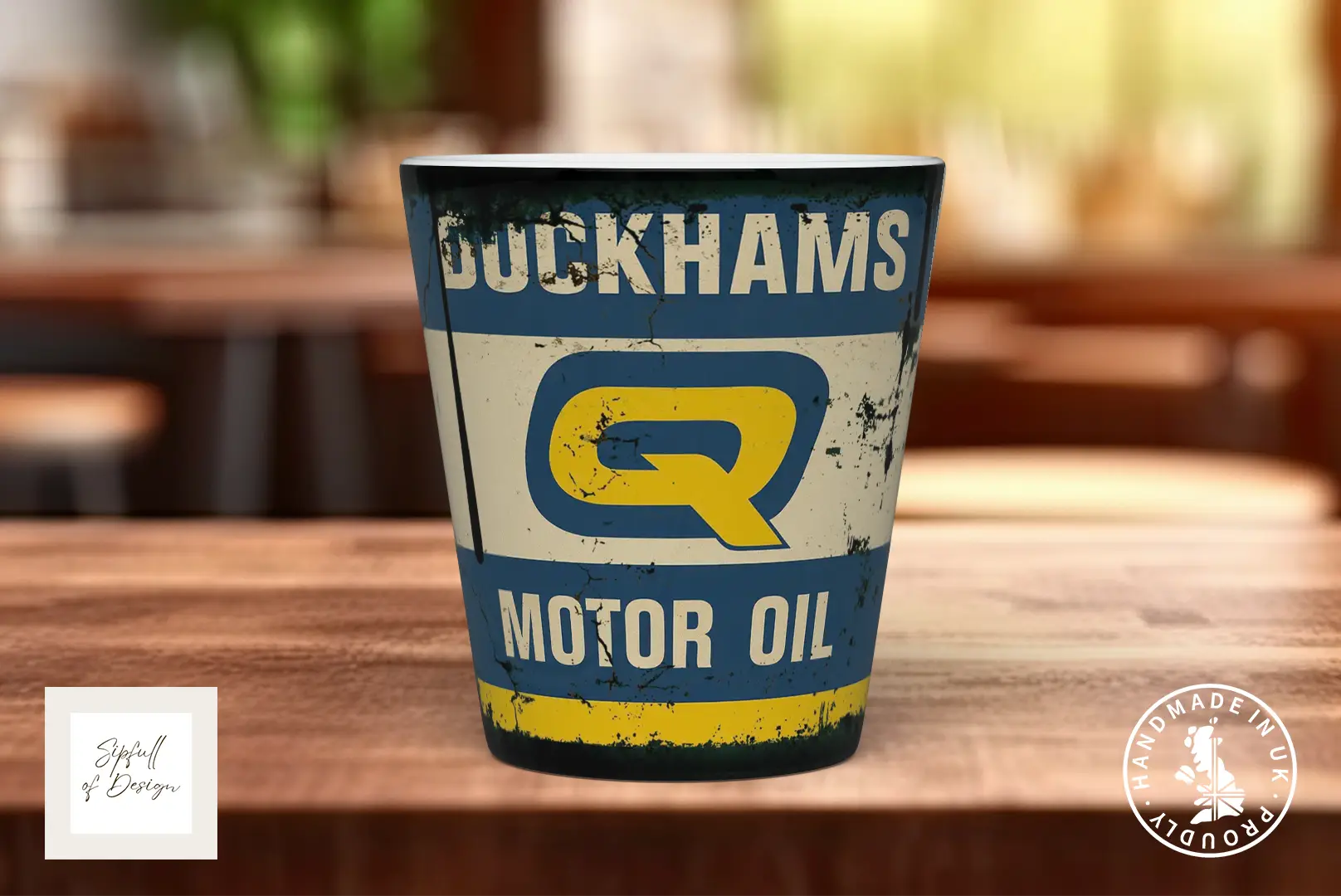 Duckhams Q Motor Oil Mug | Retro Racing Mug for Car Lovers