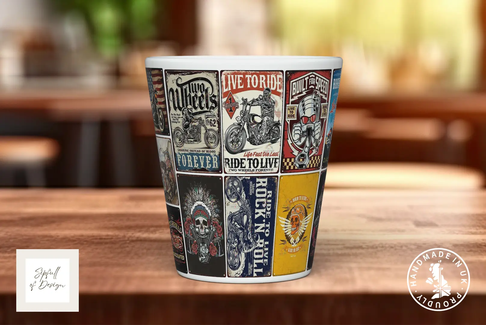 Built for Speed Mug – Retro Motorcycle Gift