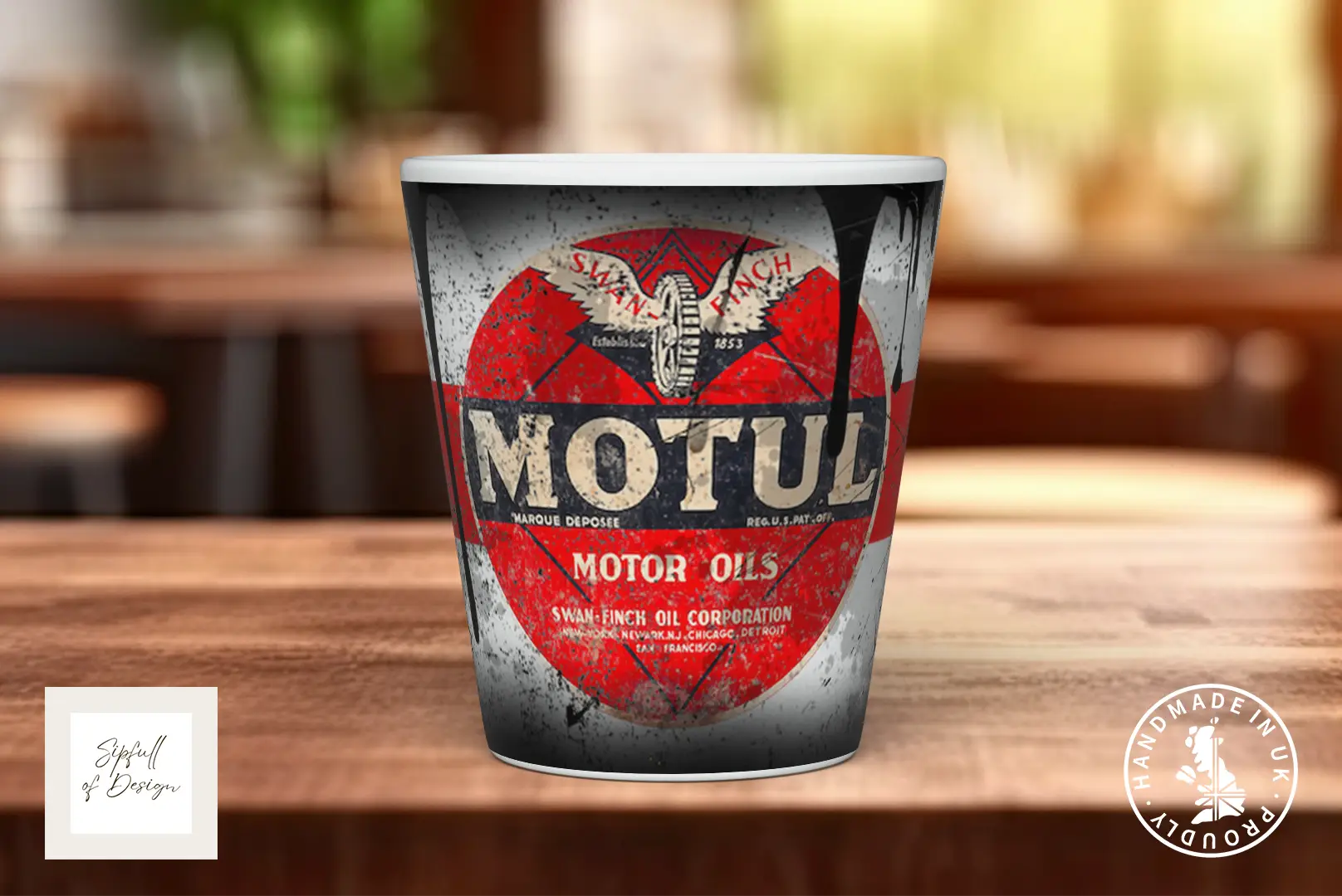 Motul Motor Oil Mug | Vintage Retro Motorsport Garage Gift