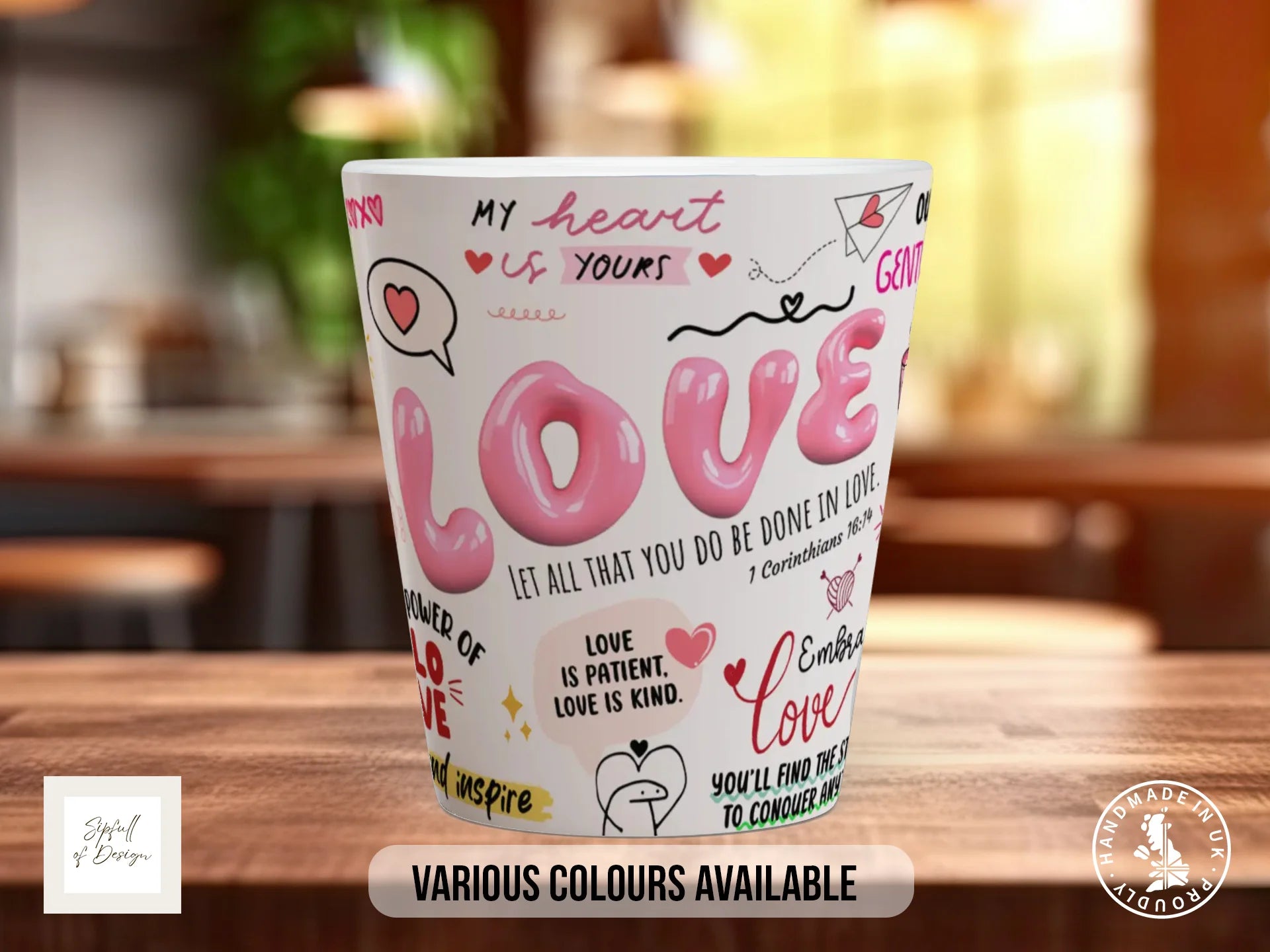 Love Mug | Inspirational Love Quotes Valentine's Gift 12oz Latte