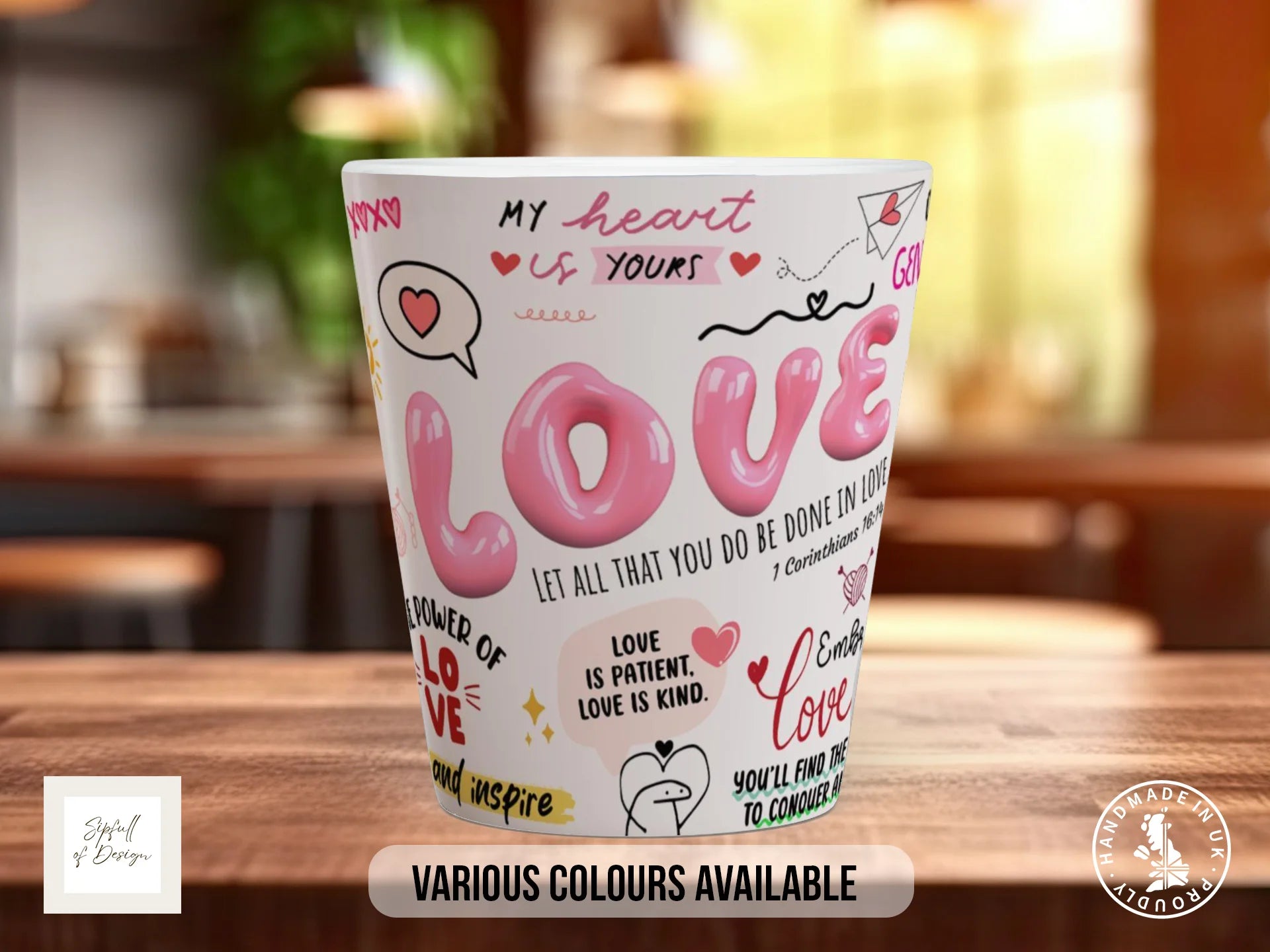 Love Mug | Inspirational Love Quotes Valentine's Gift 12oz Latte