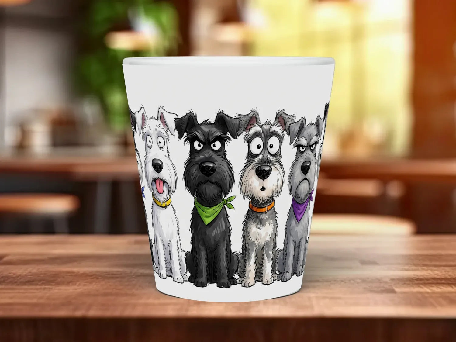 Miniature Schnauzers Mug | Funny Schnauzer Lover Gift 12oz Latte