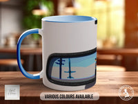 Mustang in the Mirror Signature Mug – Joel Clark artwork, left view