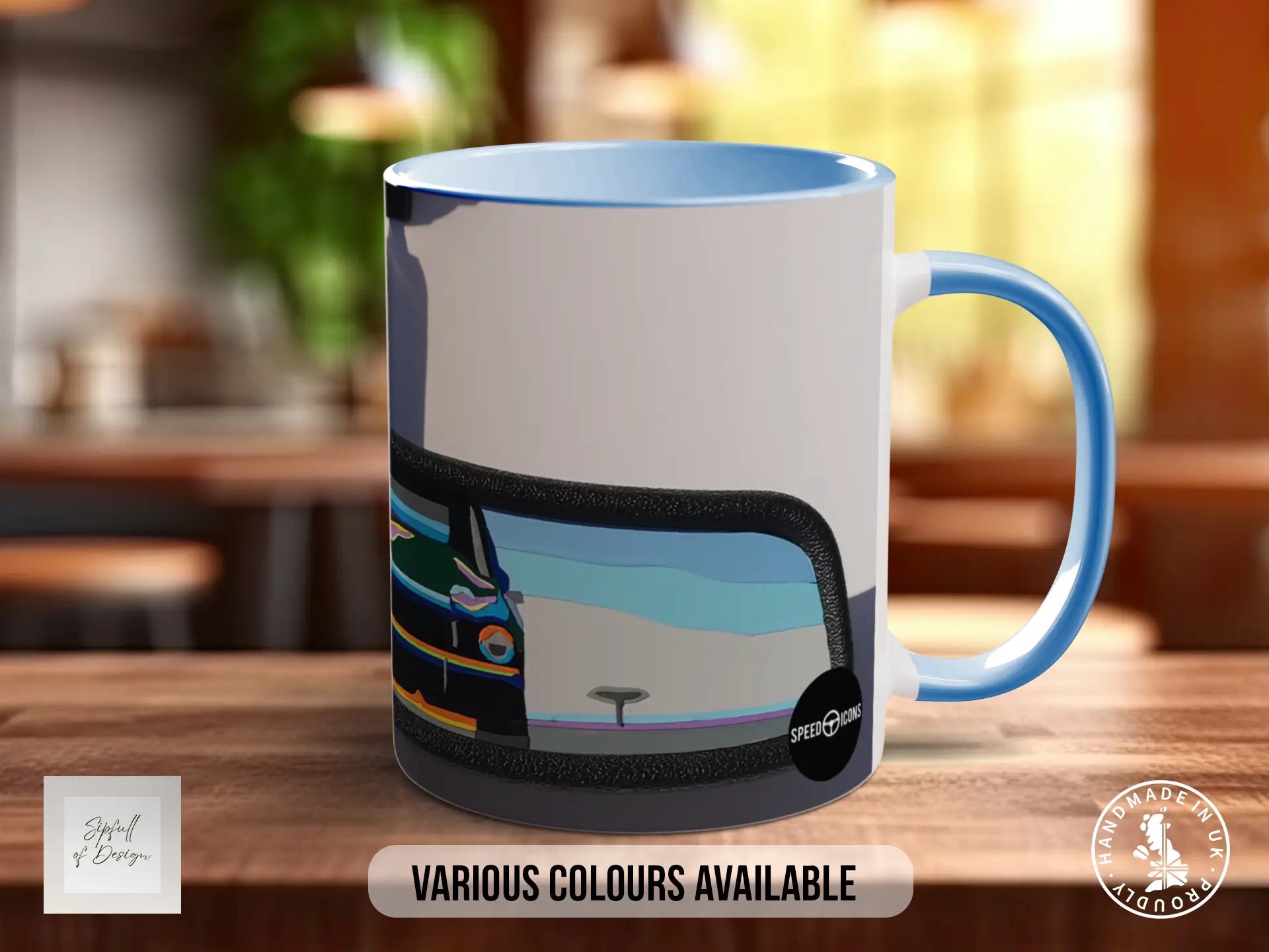 Mustang in the Mirror Signature Mug – Joel Clark artwork, right view