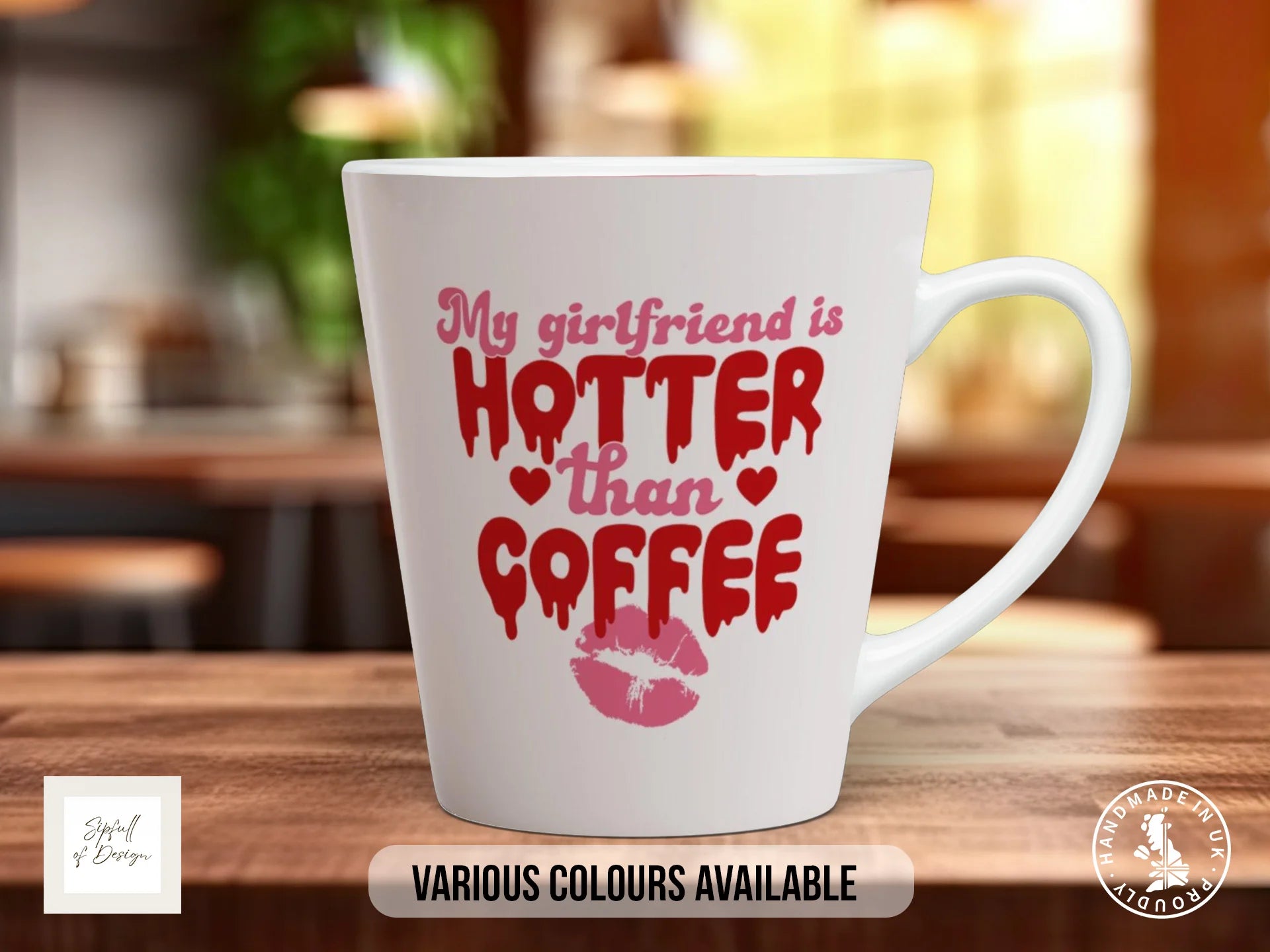 My Girlfriend Is Hotter Than Coffee Mug | Funny Valentine's Gift for Boyfriends 12oz Latte