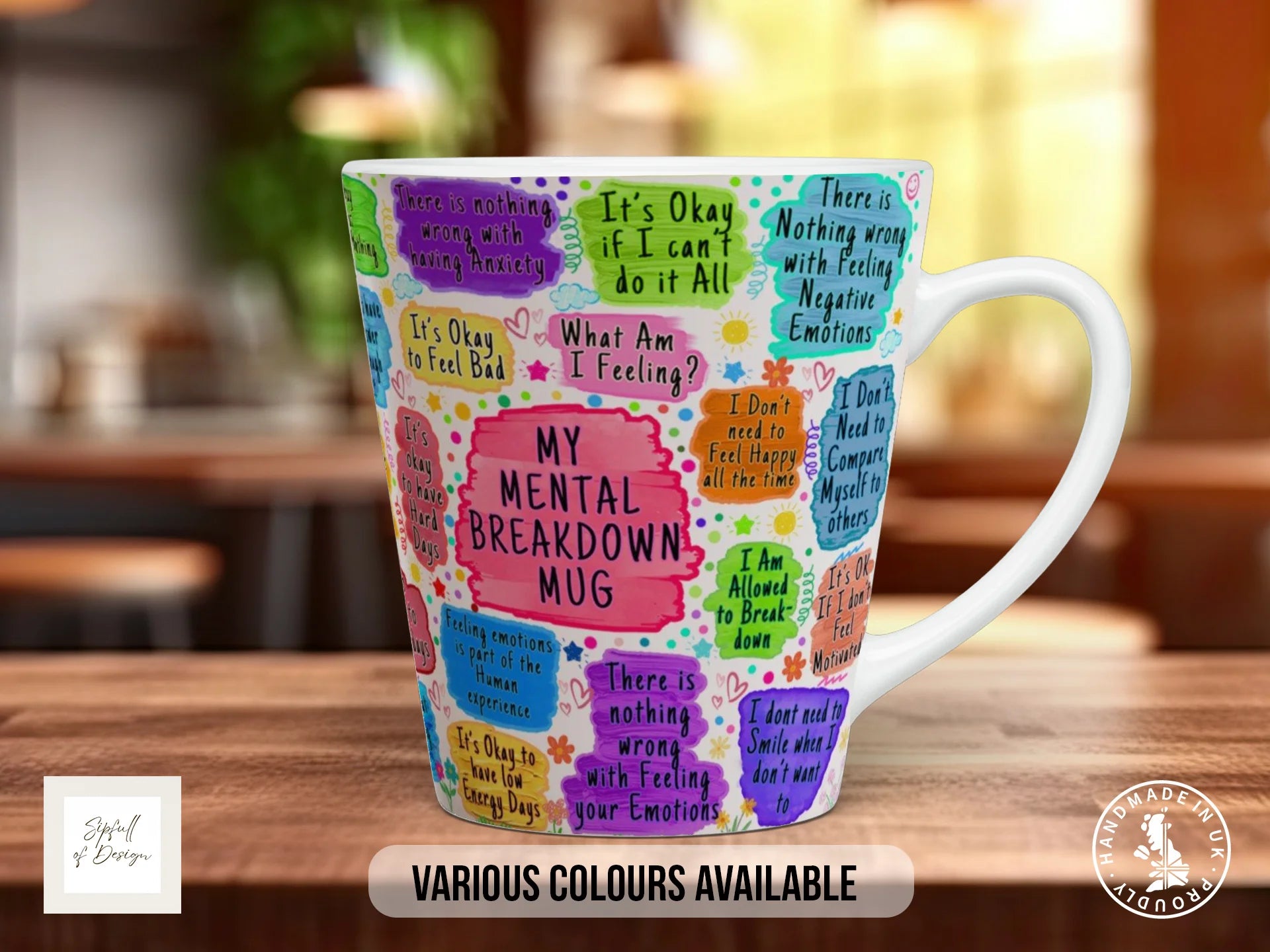 My Mental Breakdown Mug | Honest Mental Health Gift 12oz Latte