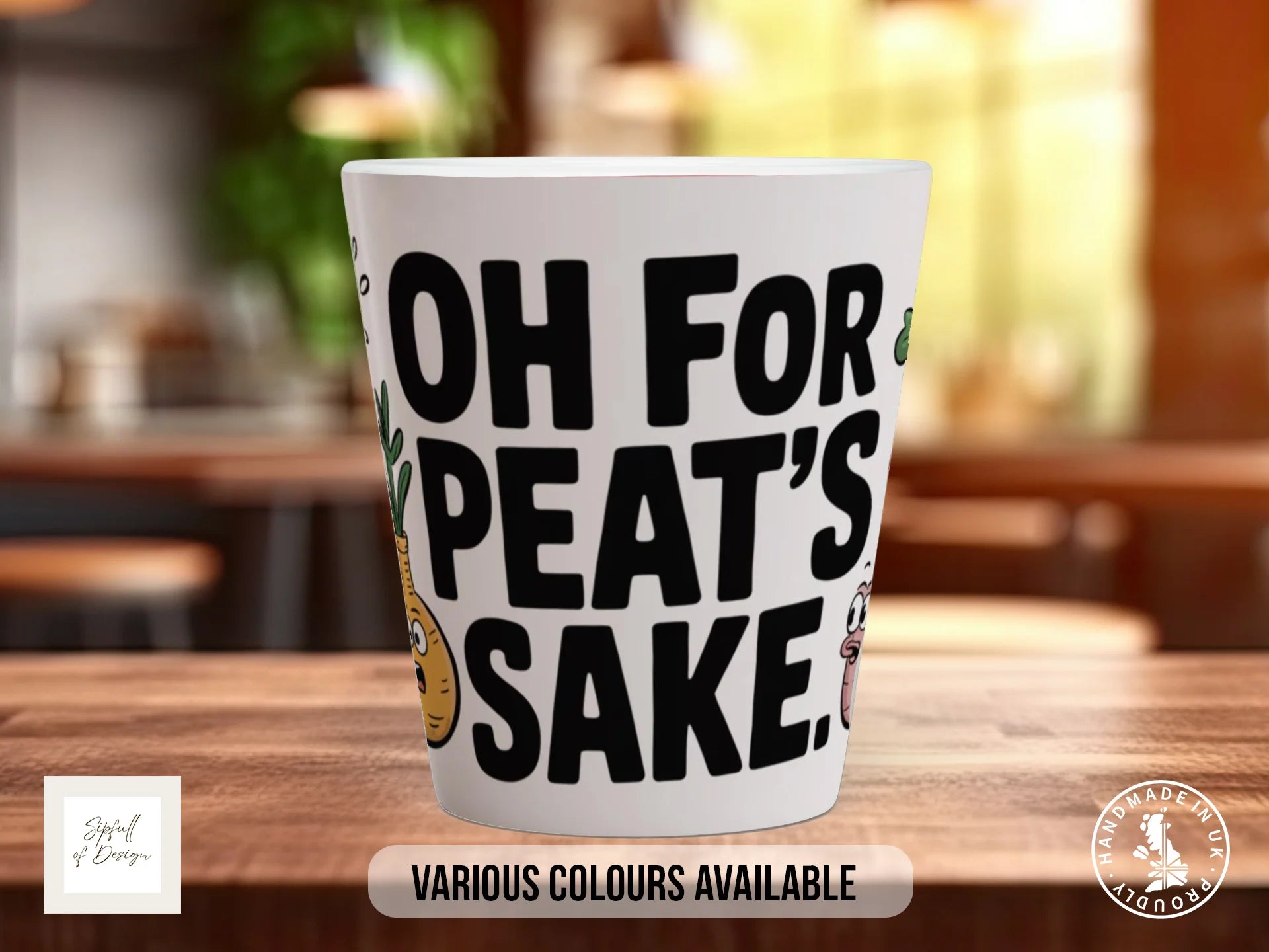 Oh For Peat's Sake Mug | Funny Gardening Gift 12oz Latte