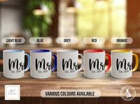 Mr. & Mrs. Est. Mug Set | Wedding & Anniversary Gift for Newlyweds