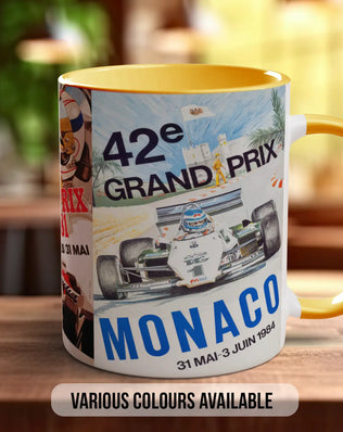 Monaco GP 70s–80s Mug | Vintage Formula 1 Motorsport Gift