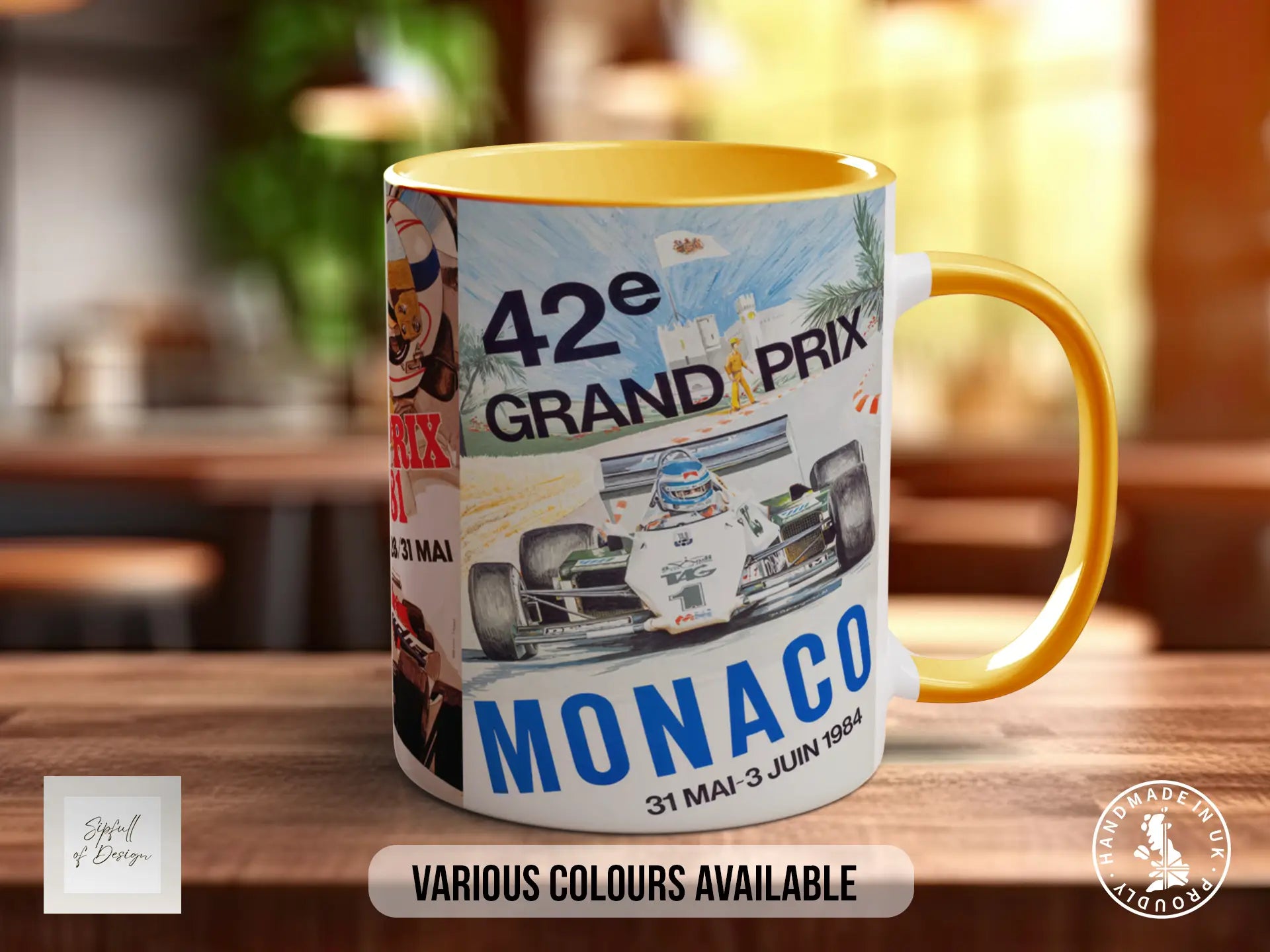 Monaco GP 70s–80s Mug | Vintage Formula 1 Motorsport Gift