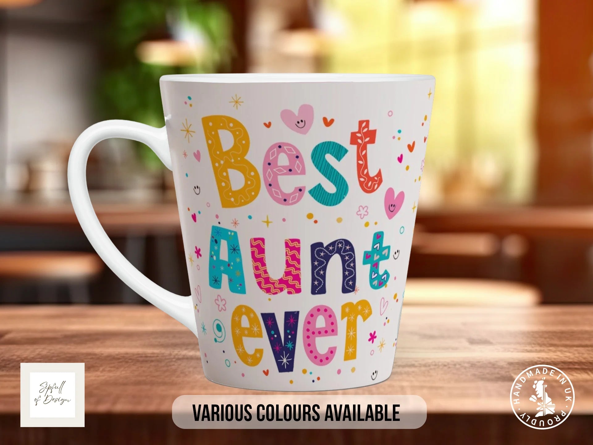 Best Aunt Ever Personalised Photo Mug | Birthday & Mother's Day Gift 12oz Latte