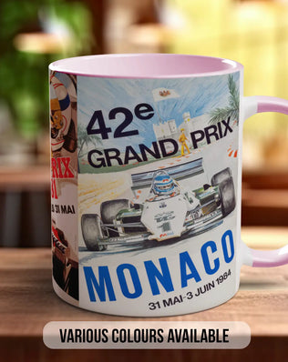 Monaco GP 70s–80s Mug | Vintage Formula 1 Motorsport Gift