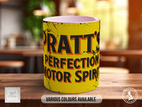 Pratt's Perfection Motor Spirit Mug | Vintage British Petrol Gift