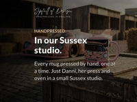 Handpressed in our Sussex studio — Just Danni, her press and oven