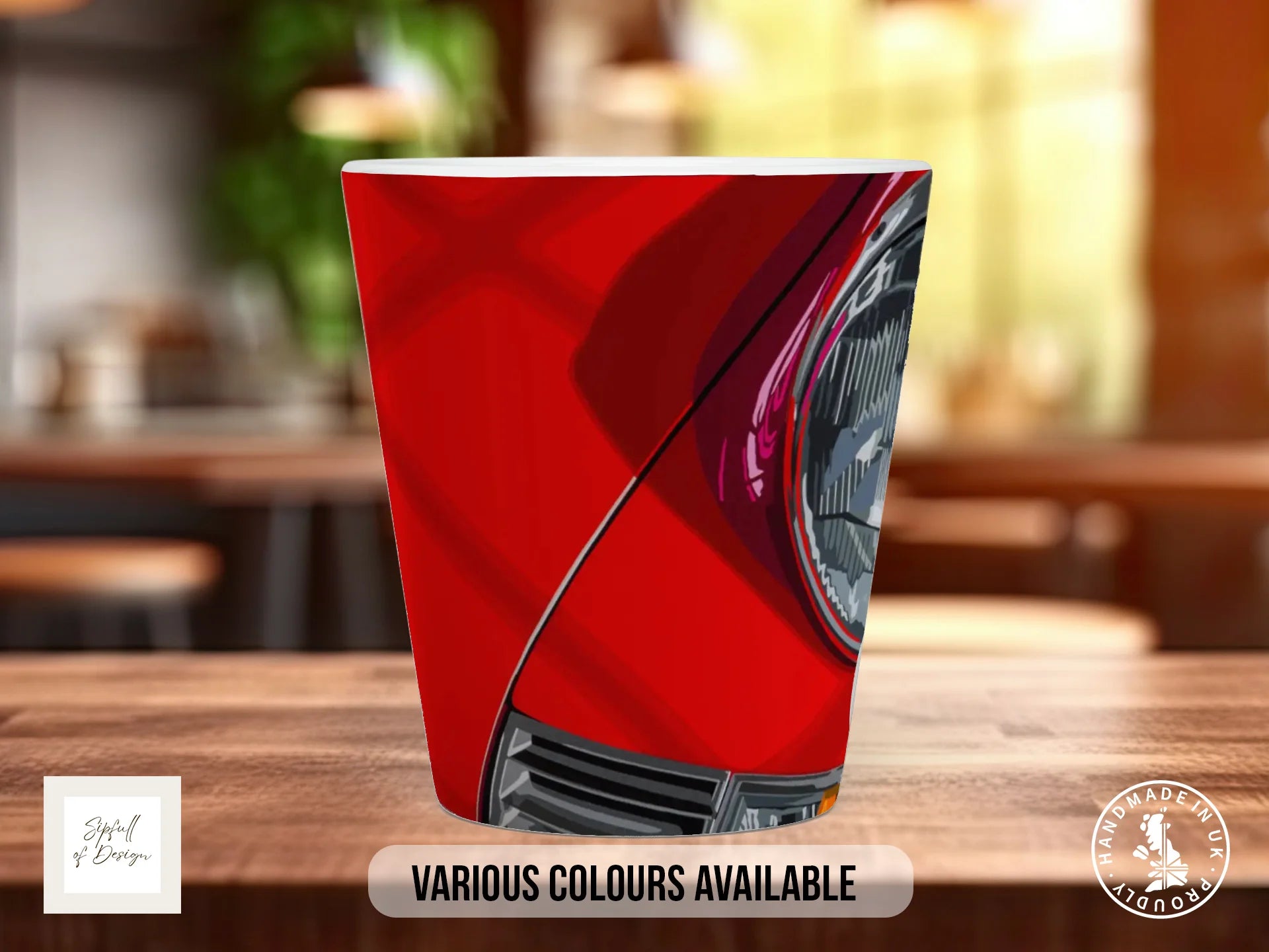 Porsche 911 T Mug | Joel Clark Signature Automotive Design 12oz Latte
