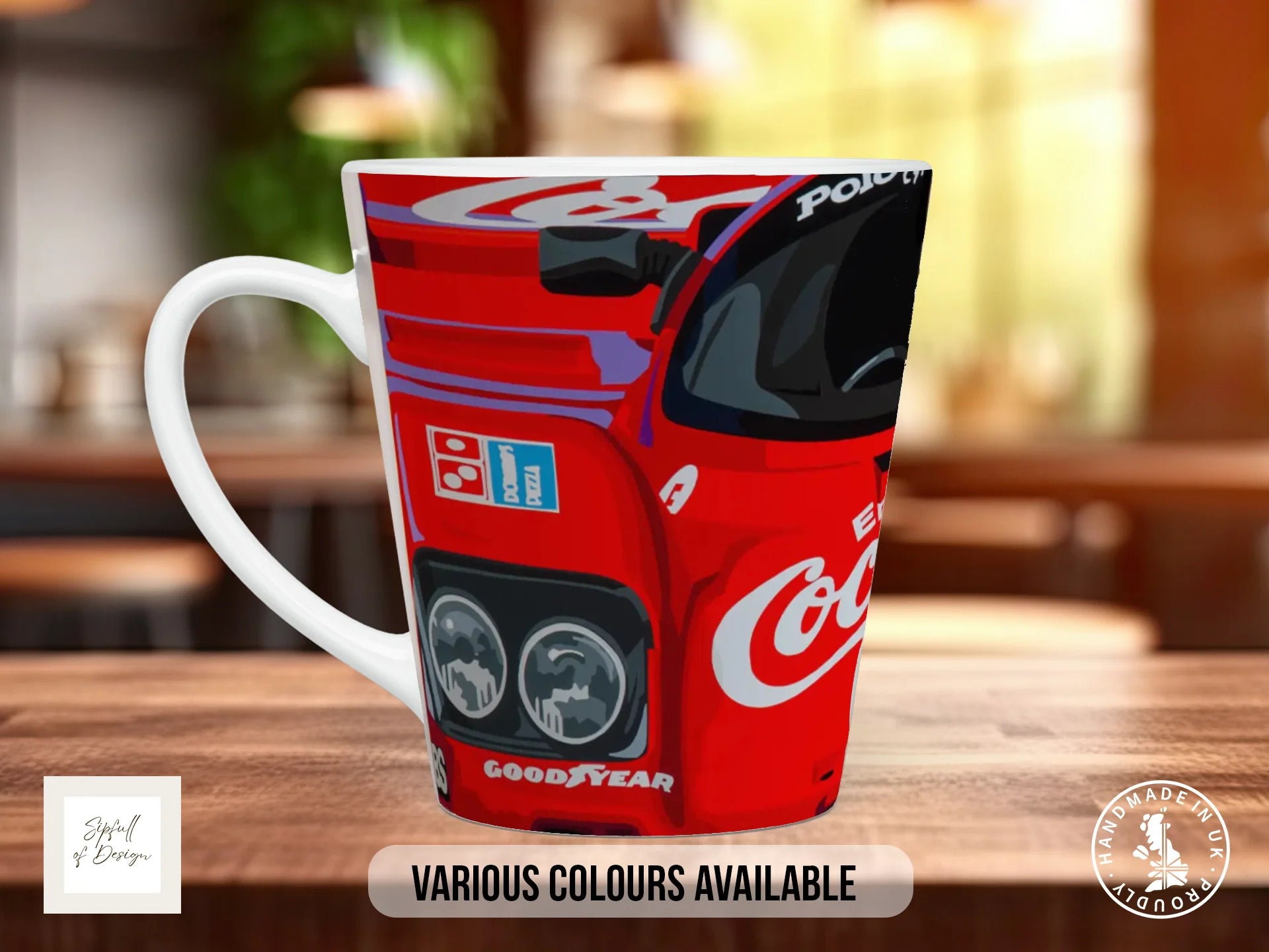 Porsche 962C Coca-Cola No.5 Mug | Joel Clark Signature | Edition 3 12oz Latte