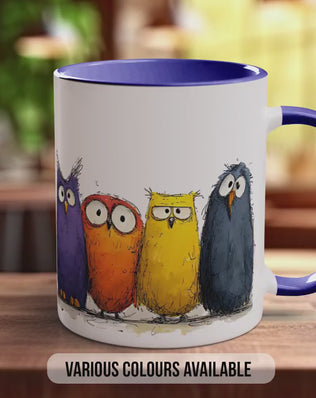 Funny Owl Mug | Quirky Animal Design, Handmade Ceramic Coffee Cup