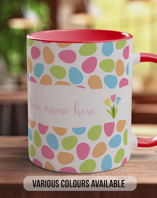 Easter Eggs Multi Coloured Personalised Mug