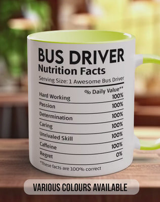 Bus Driver Nutritional Facts Mug