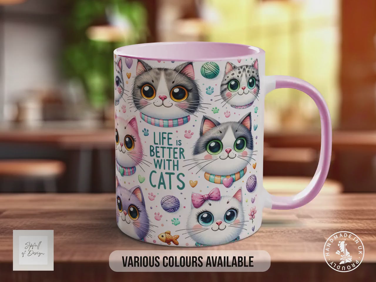 Life Is Better With Cats Mug | Cat Lover Gift | Cat Mum