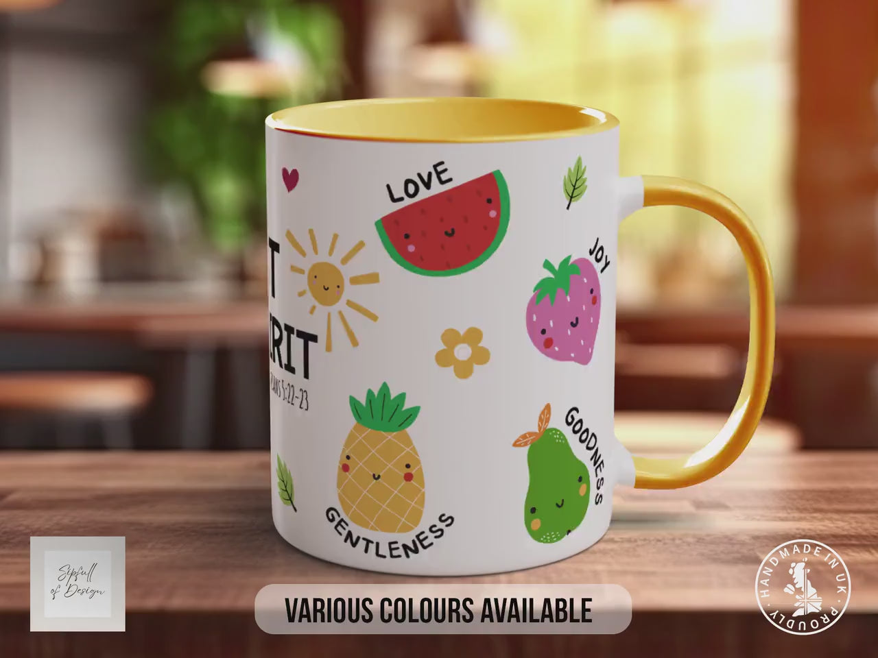 Fruit of the Spirit Mug – Christian Scripture Coffee Cup Gift