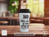 Daddy’s Little Girl Travel Mug – Funny Gift for Dad from Daughter, Insulated Mug for Dad, Father’s Day Present