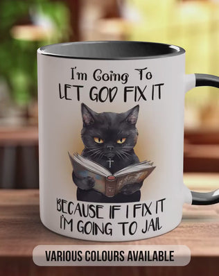 Funny Coffee Mug – Dishwasher Safe Ceramic Mug With Humorous Quote & Cat Theme