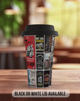 Built for Speed Travel Mug – Retro Biker Motorcycle Insulated Cup