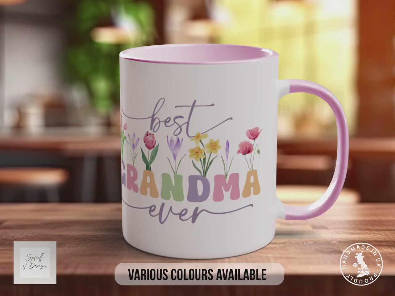 Best Grandma Ever Mug - Ideal Mother's Day Gift - Coloured 11oz, Bone China 10oz and 15oz and Latte 12oz options
