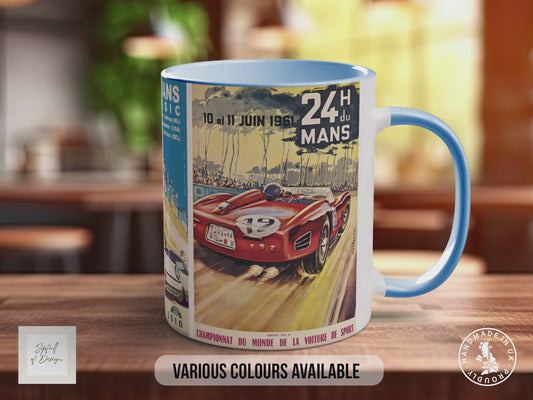 Historic Le Mans Mug | Vintage Motorsport Coffee Cup | Retro Car Racing Gift