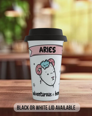 Aries Travel Mug – Zodiac Star Sign Insulated Coffee Cup Gift
