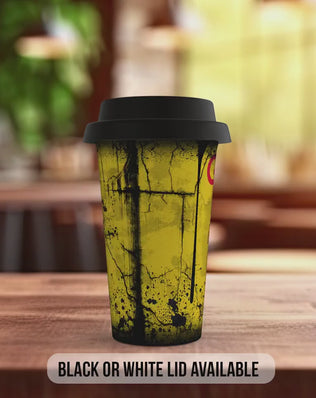 Golden Shell Travel Mug – Retro Motor Oil Insulated Coffee Cup