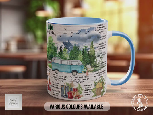 Van Life Travel Mug: Campervan Design, Handmade in Sussex