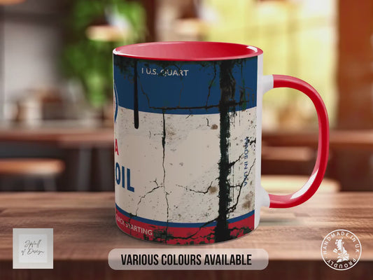 Esso Extra Motor Oil Mug – Retro Garage Gift for Car Lovers | Classic Esso Design | Handmade in Sussex UK
