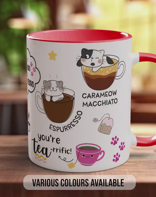 Caffeine Cats Mug – Funny Cat Lover Coffee Cup with Espresso Puns