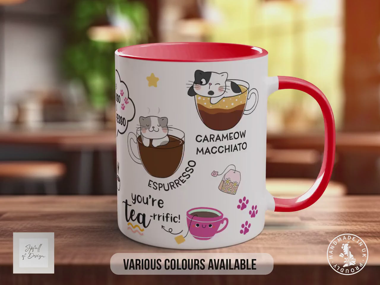 Caffeine Cats Mug – Funny Cat Lover Coffee Cup with Espresso Puns