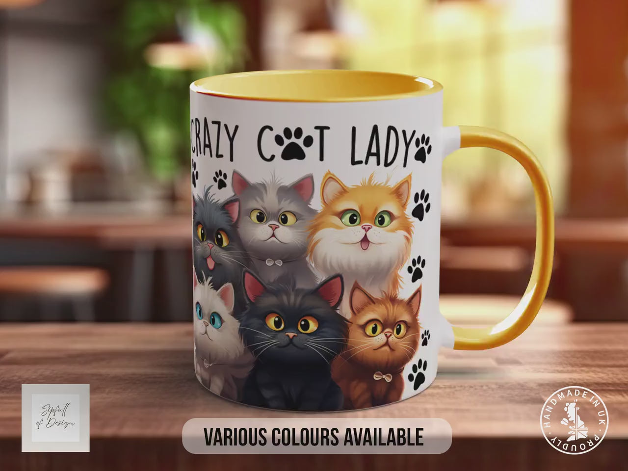 Crazy Cat Lady Mug | Funny Cat Lover Gift | Handmade UK