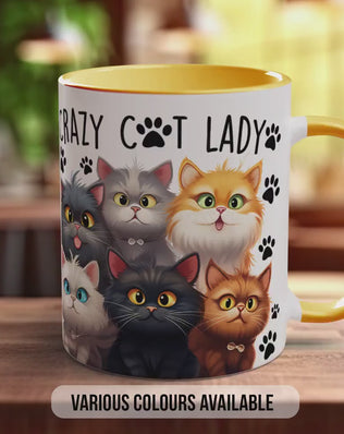 Crazy Cat Lady Mug | Funny Cat Lover Gift | Handmade UK
