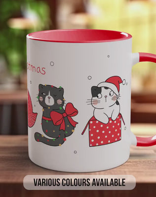 Cute Meowy Cat Coloured Mug (2)