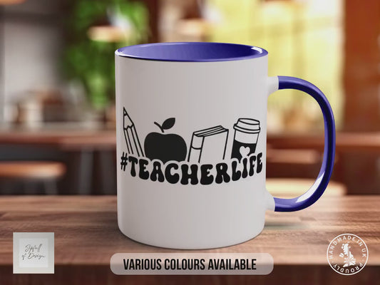 #TeacherLife Mug | Teacher Gift with Icons