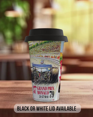 Monaco 70’s Grand Prix Travel Mug – Retro F1 Racing Insulated Cup