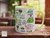 The Happy Vegan Coloured Mug - Motivational and Uplifting to help Mental Health