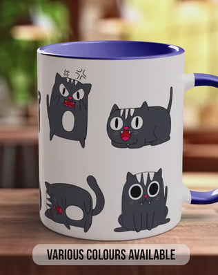 Cute Cat Mug – Handmade Cat Coffee Cup | Colourful Bone China Mug With Smash Proof Packaging
