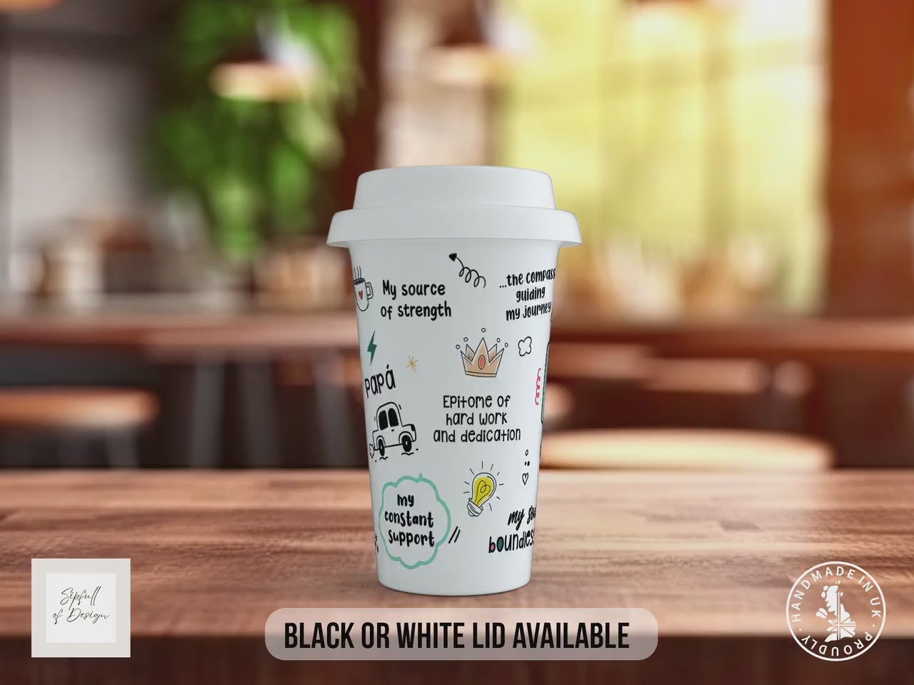 Best Dad You Are Travel Mug – Colourful Word Cloud Design, Father’s Day Gift from Kids, Insulated Custom Dad Mug