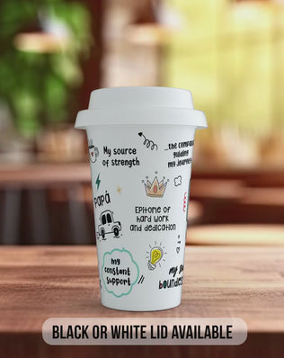 Best Dad You Are Travel Mug – Colourful Word Cloud Design, Father’s Day Gift from Kids, Insulated Custom Dad Mug